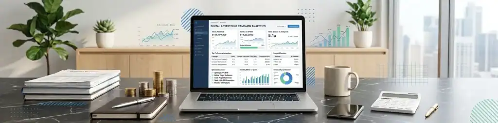 ROAS calculator showing advertising performance dashboard